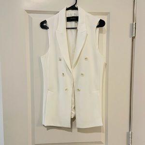 Zara Basic Collection Dressy White long Suit Vest
